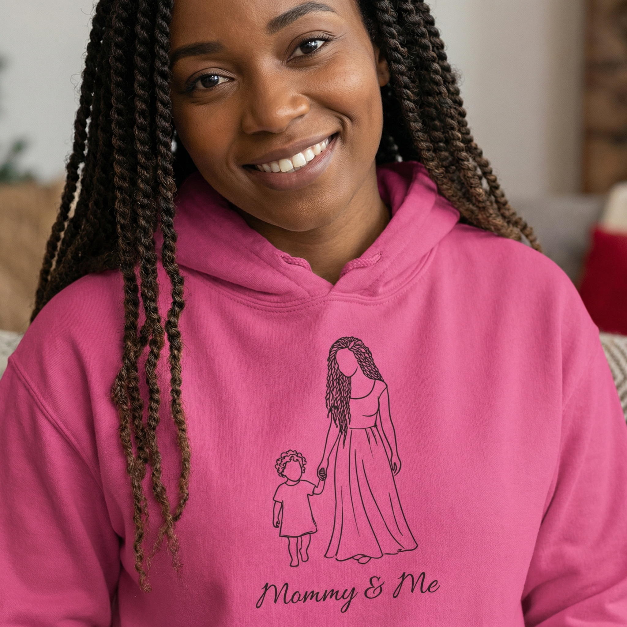 Mommy & Me Silhouette Hoodie -Twists Mom and Child